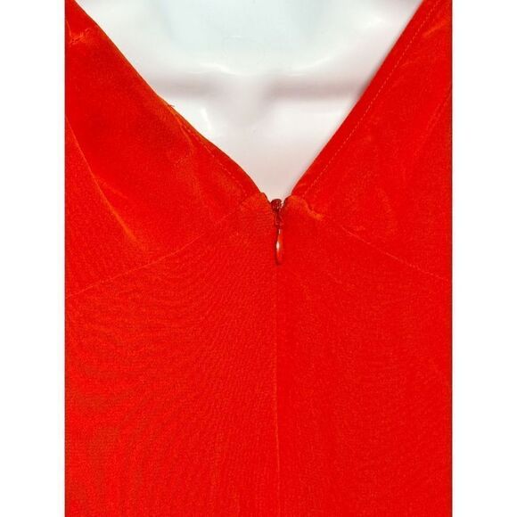 Derek Lam 10 Crosby Flamenco Asymmetrical V Neck Tank Dress Sleeveless Red 0 - Picture 9 of 16